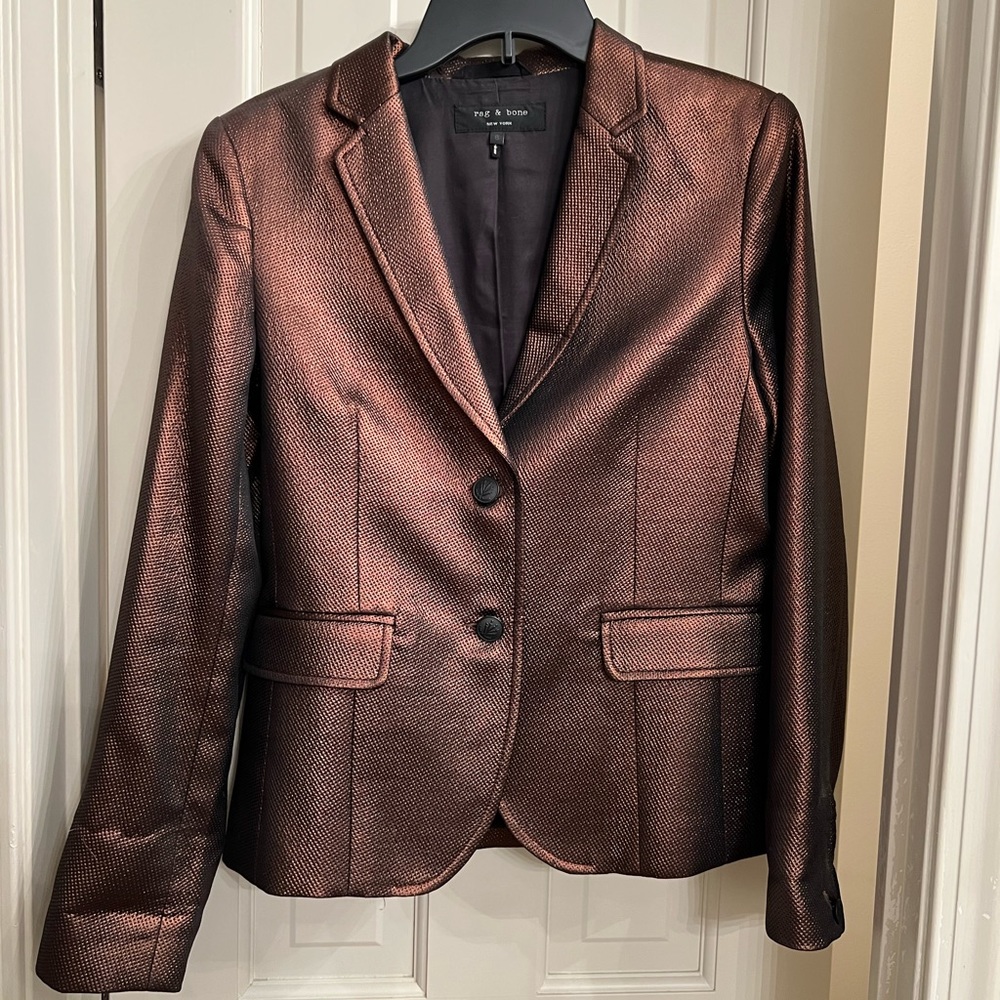 Rag & Bone metallic brown/gold blazer